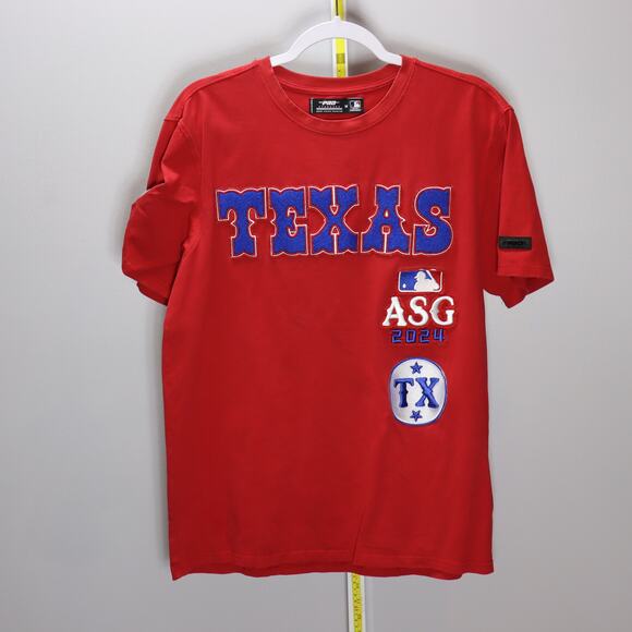 Pro Standard Texas Rangers ASG 2024 Patch Tee Red Size M - Picture 1 of 3